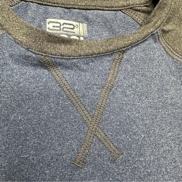 32 Degrees Cool T-Shirt Raglan Blue and Gray Size 6 - Picture 6 of 16